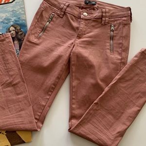 COPY - Bebe | Pink Wax Coated Skinny Jeans 26